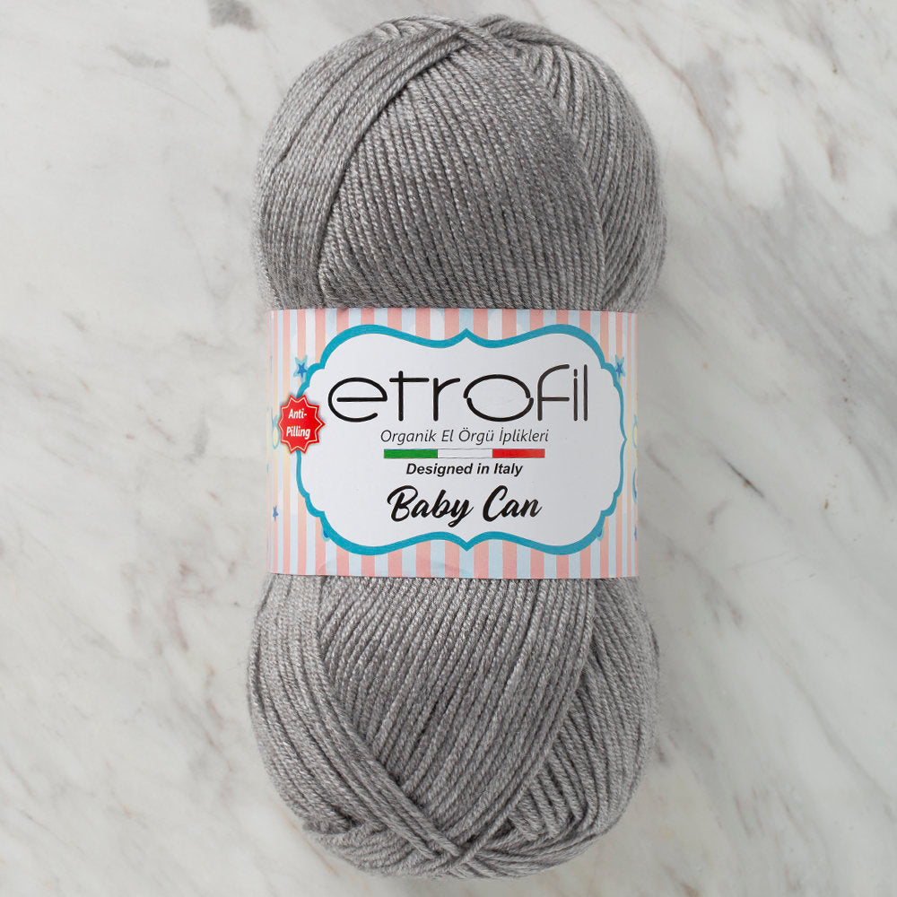 Etrofil Baby Can Knitting Yarn, Grey - 80090
