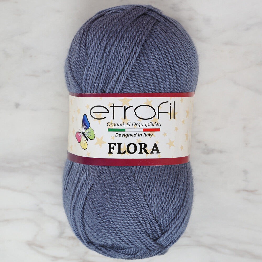 Etrofil Flora Knitting Yarn, Plum - 73049