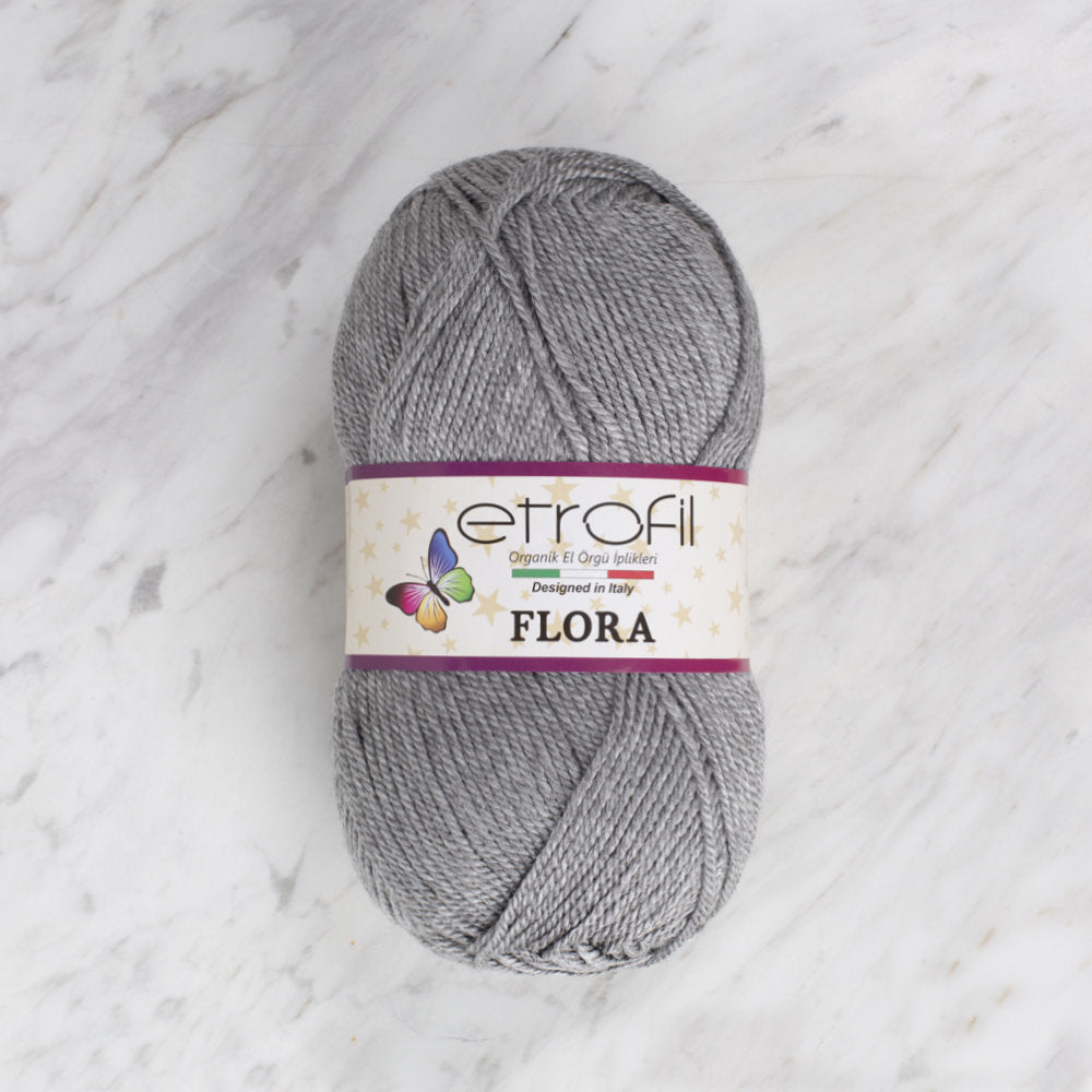 Etrofil Flora Knitting Yarn, Grey - 70967