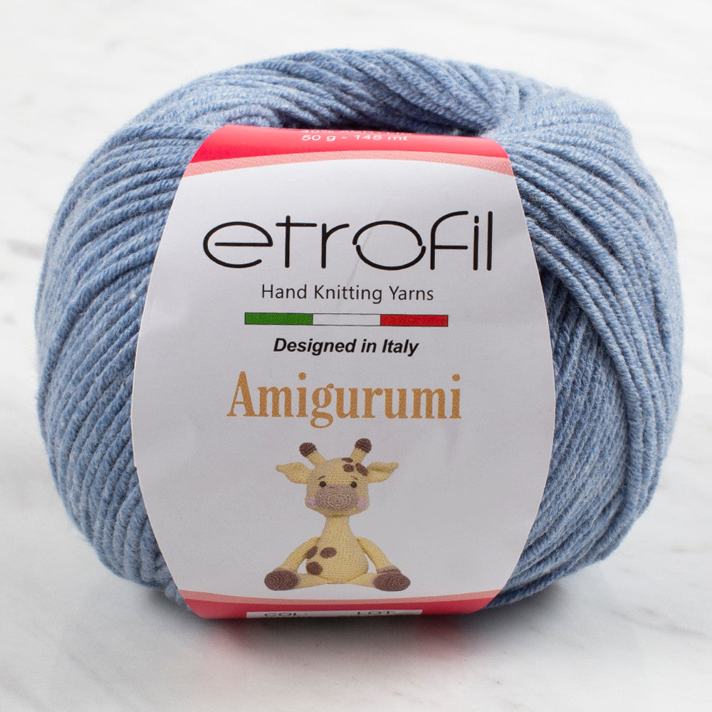 Etrofil Amigurumi Knitting Yarn, Denim - 70590