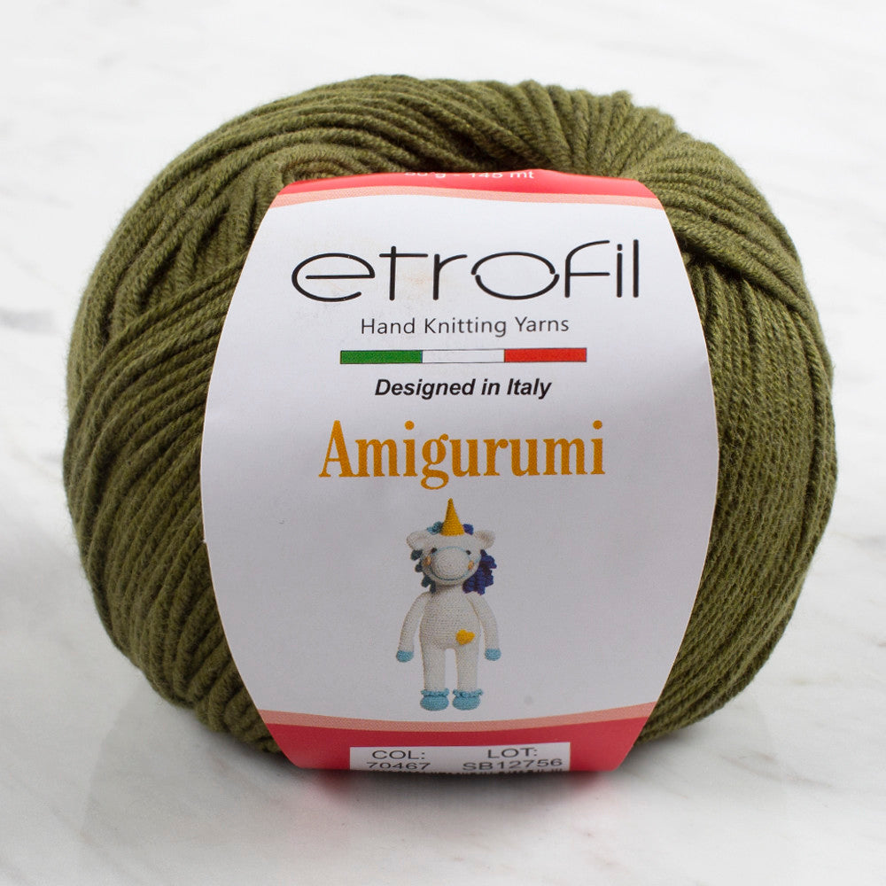 Etrofil Amigurumi Knitting Yarn, Navy Green - 70467