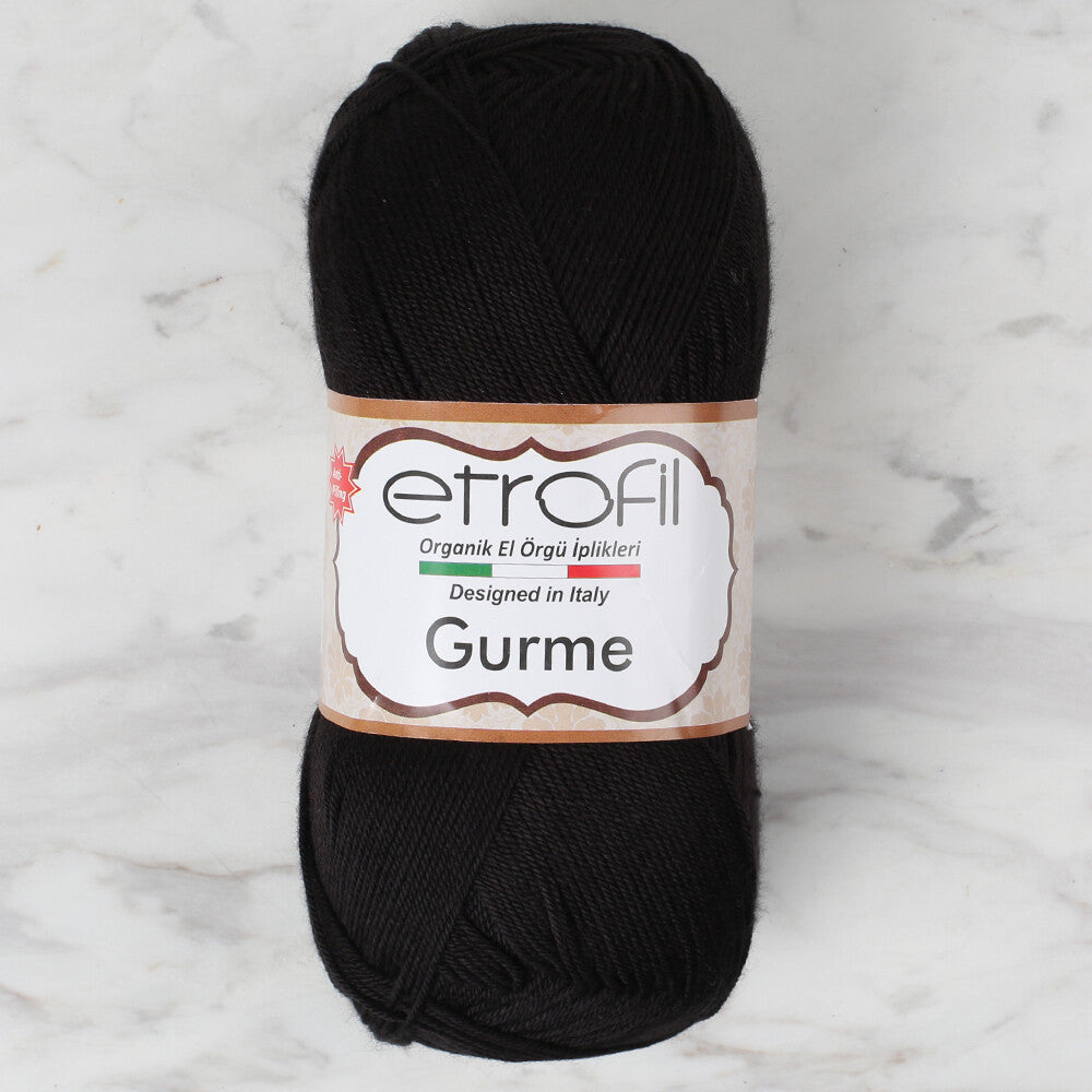 Etrofil Gurme Knitting Yarn, Black - 70978