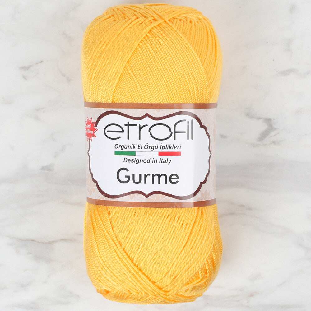 Etrofil Gurme Knitting Yarn, Dark Yellow - 72043