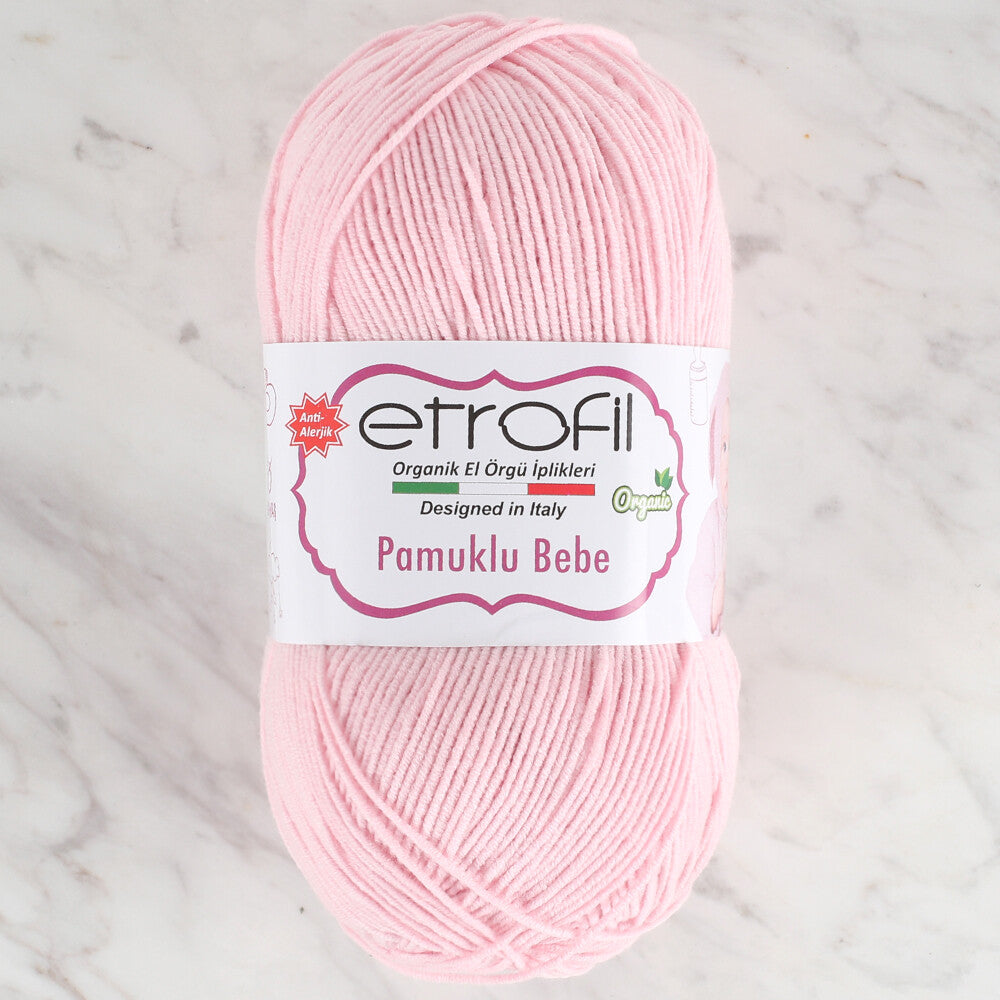 Etrofil Pamuklu Bebe Knitting Yarn, Baby Pink - 70324