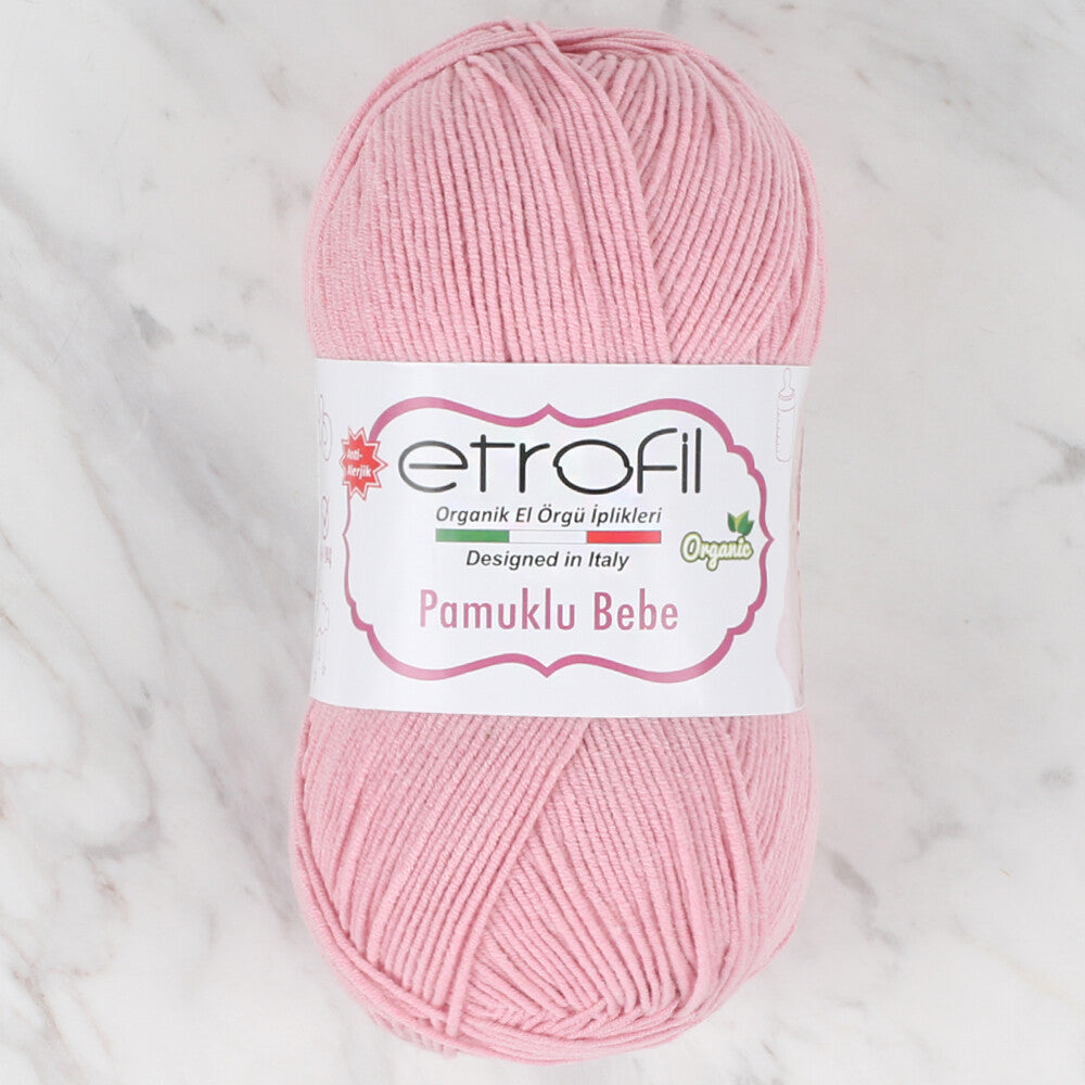 Etrofil Pamuklu Bebe Knitting Yarn, Pink - 70396