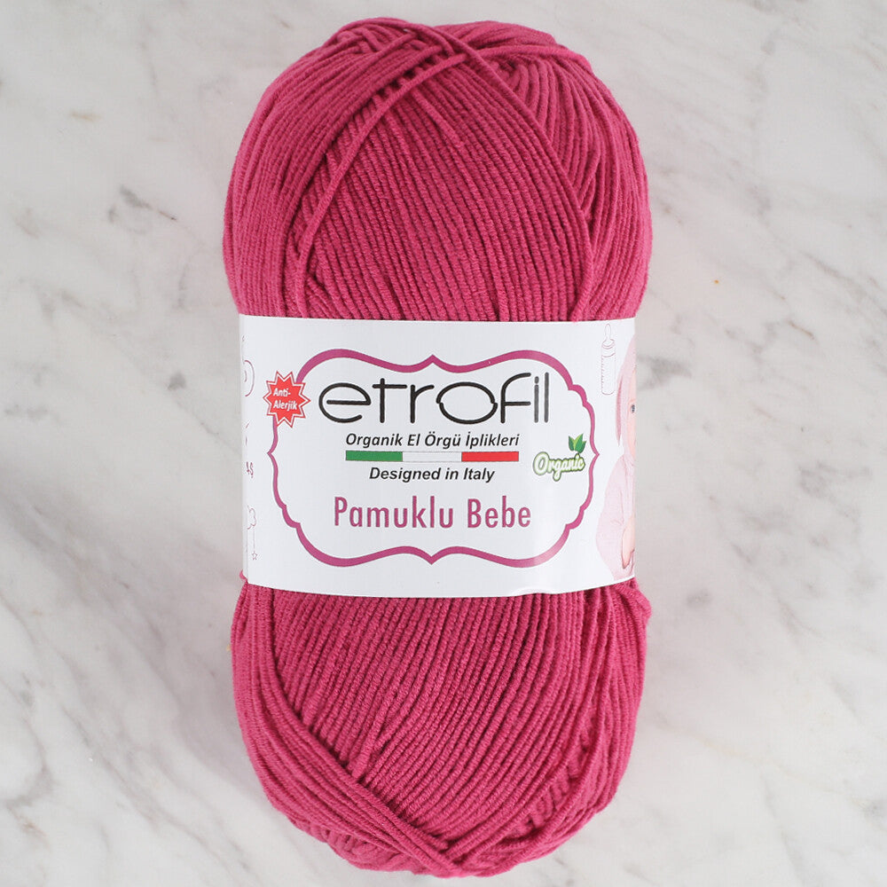 Etrofil Pamuklu Bebe Knitting Yarn, Fuchsia - 73109