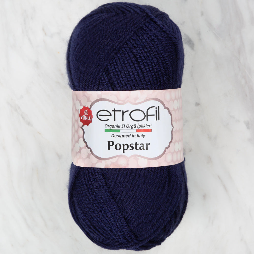 Etrofil Popstar Yarn, Navy Blue - 75318