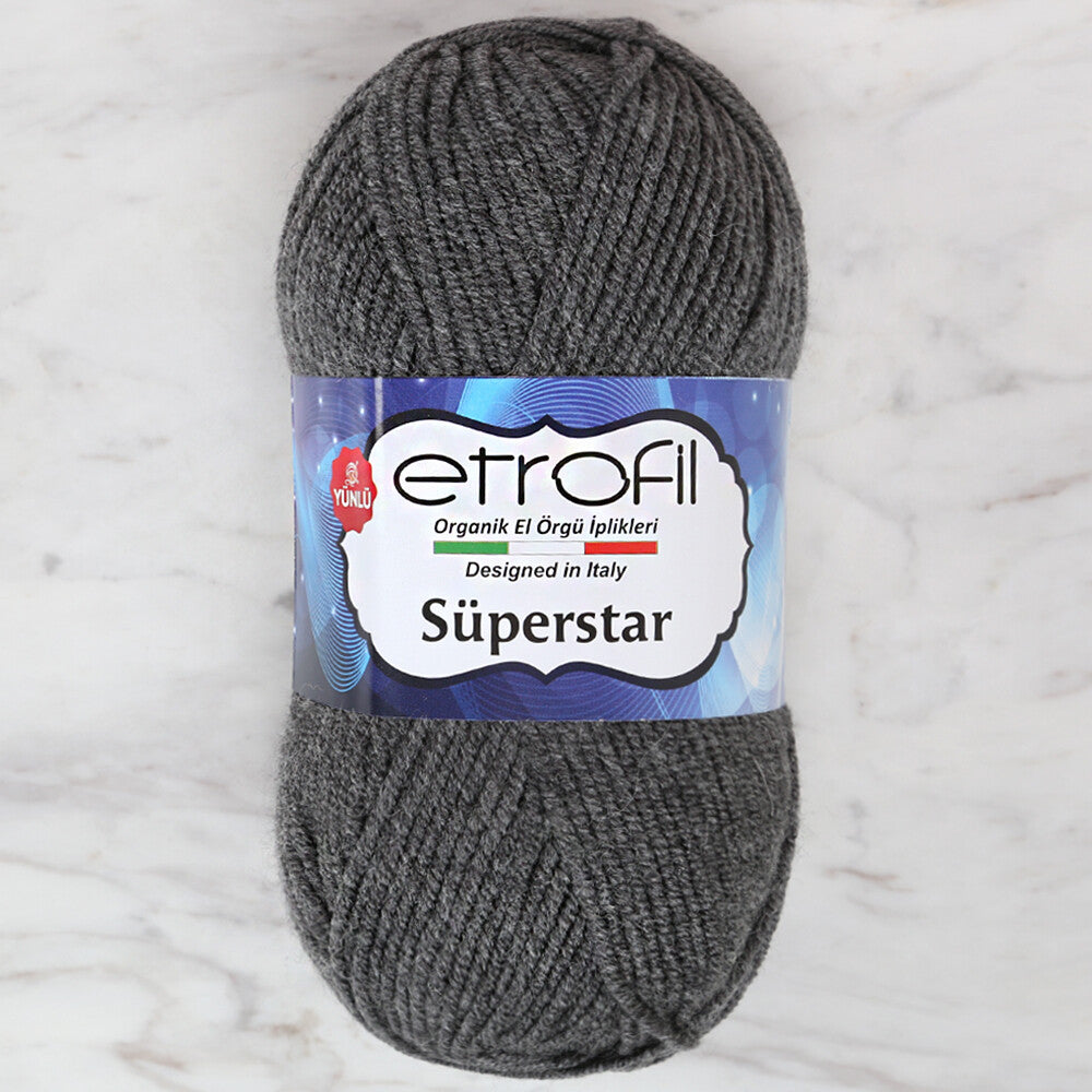 Etrofil Superstar Yarn, Dark Grey - 79027