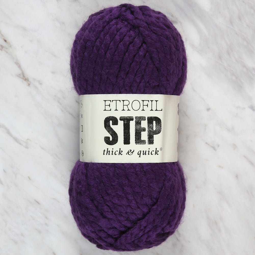 Etrofil Step Hand Knitting Yarn,Purple - 70662