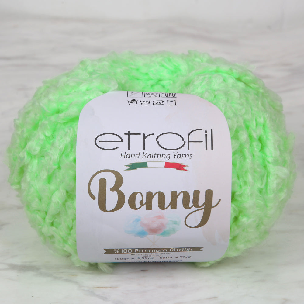Etrofil Bonny Hand Knitting Yarn,Neon Green - 74285