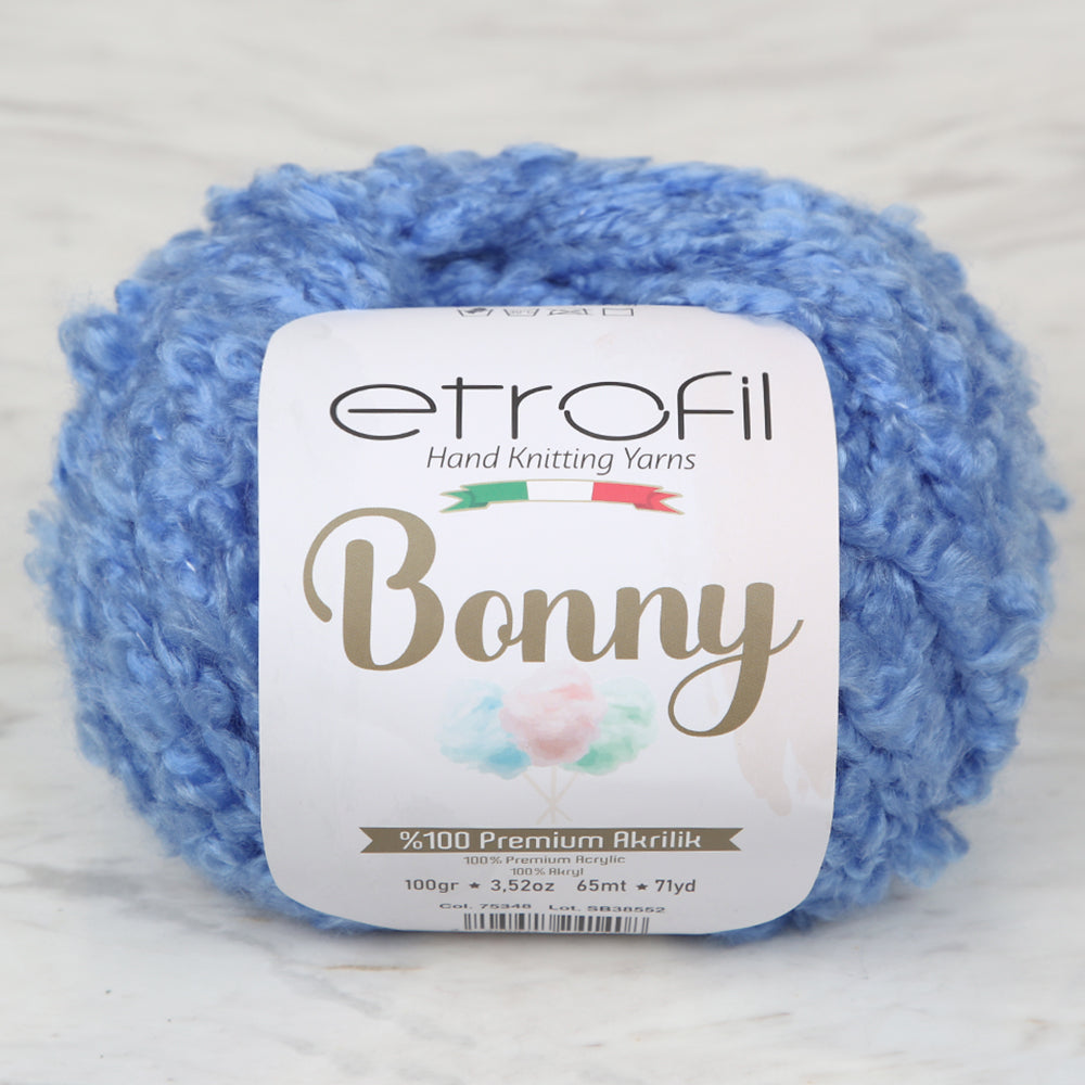 Etrofil Bonny Hand Knitting Yarn,Blue - 75349