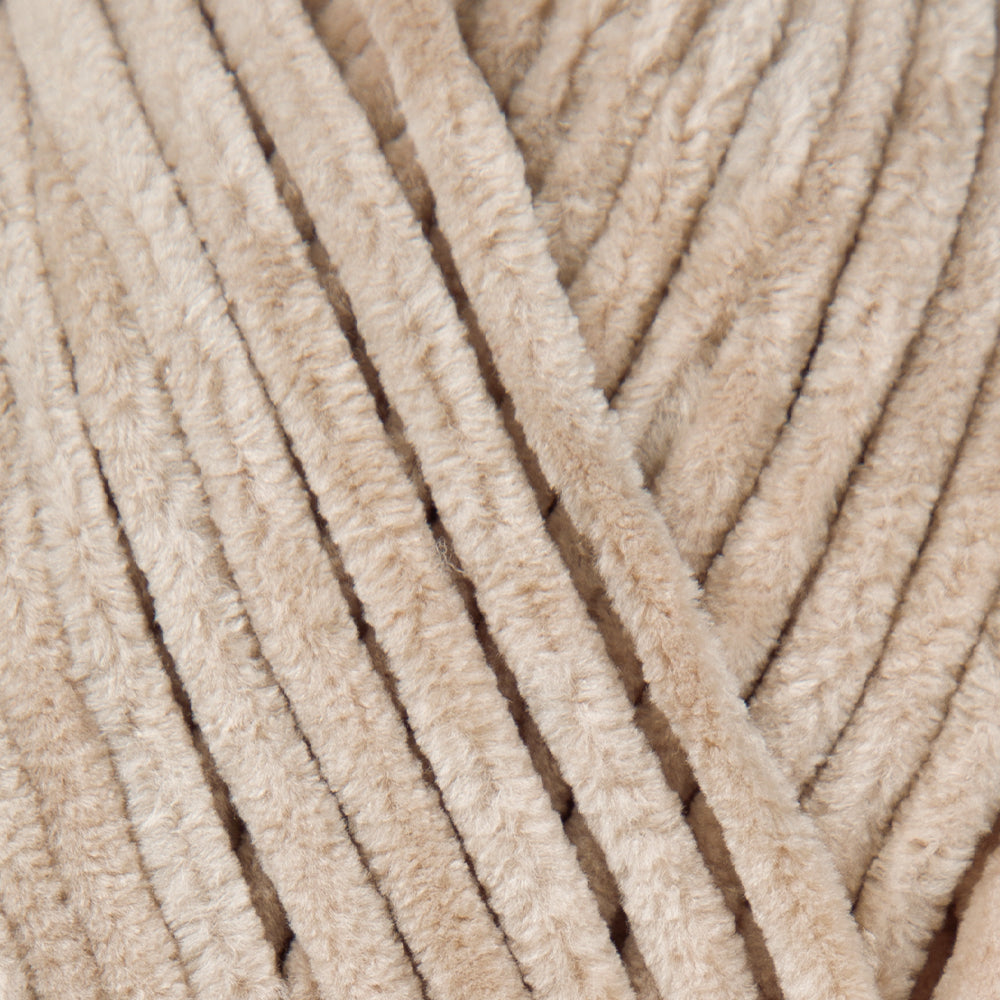 Etrofil Yonca Chenille Yarn, Beige -77180
