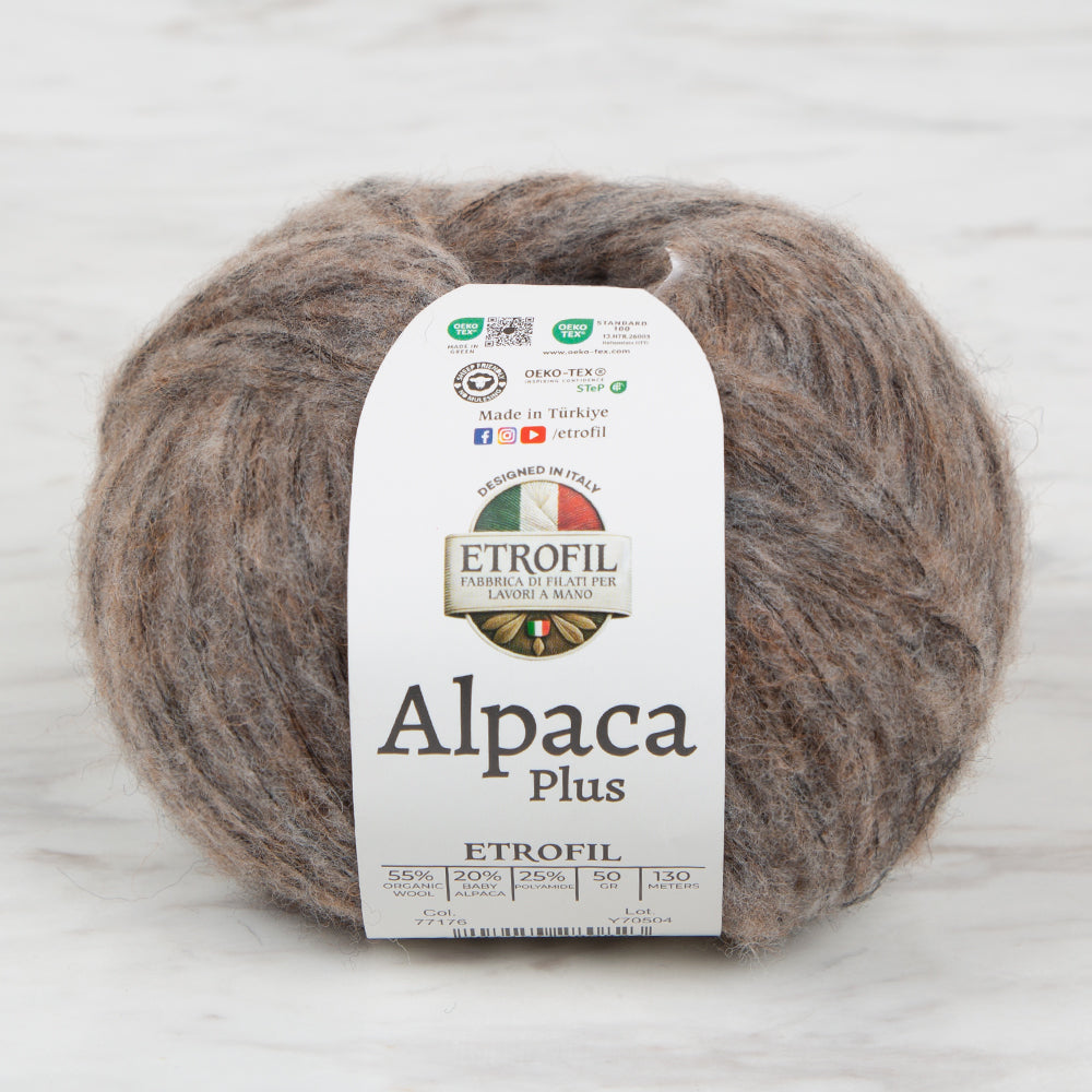 Etrofil Alpaca Plus Hand Knitting Yarn, Brown- 77176