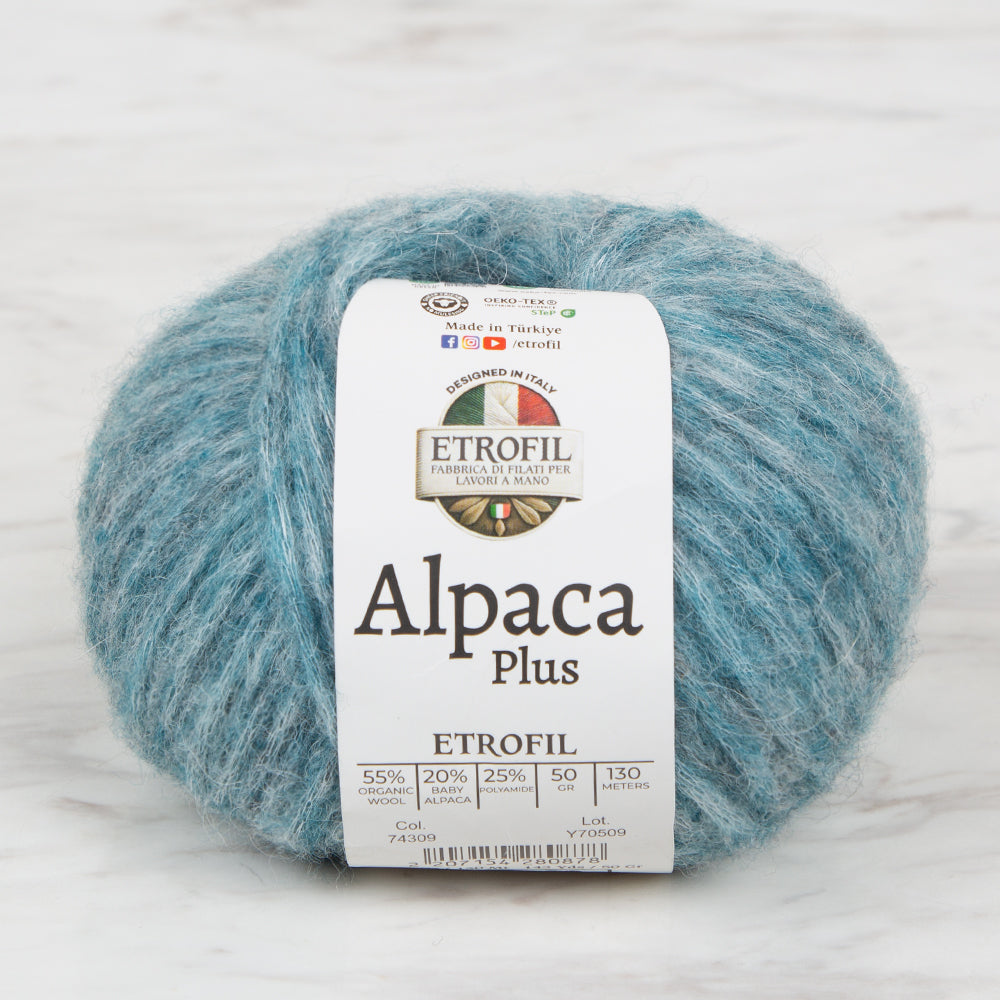 Etrofil Alpaca Plus Hand Knitting Yarn, Blue - 74309
