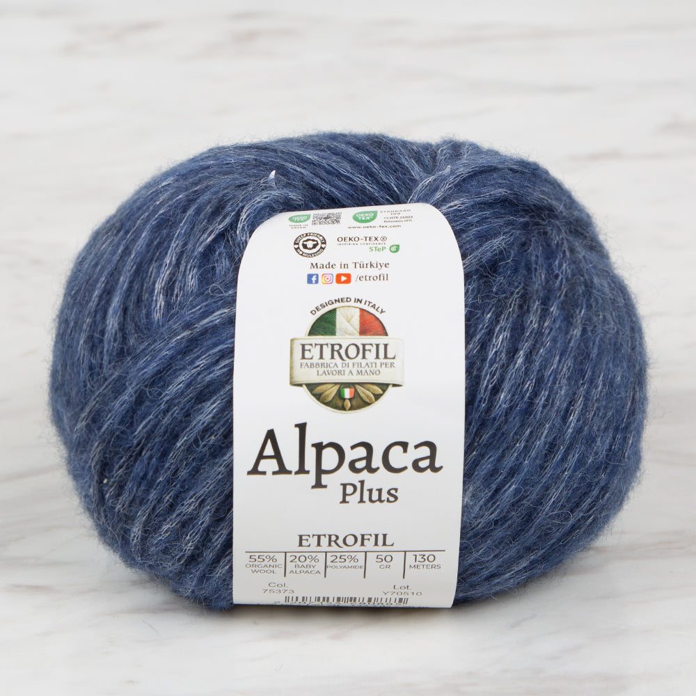 Etrofil Alpaca Plus Hand Knitting Yarn, Blue- 75373