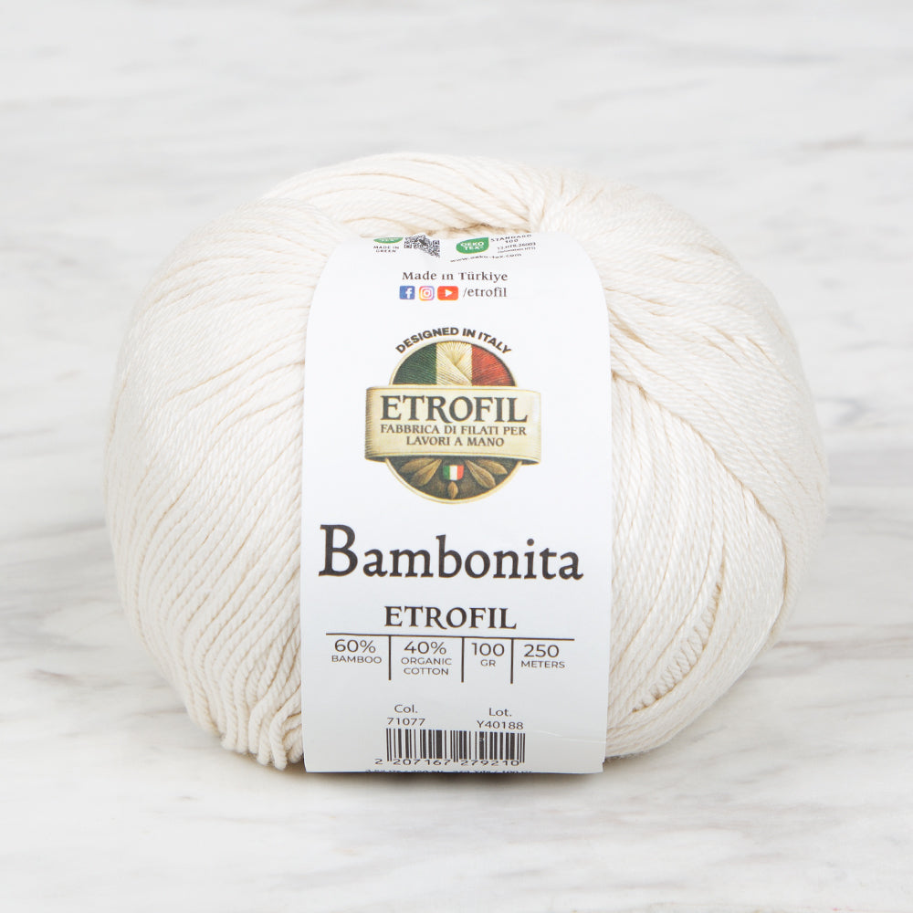Etrofil Bambonita Hand Knitting Yarn ,Beige 72077