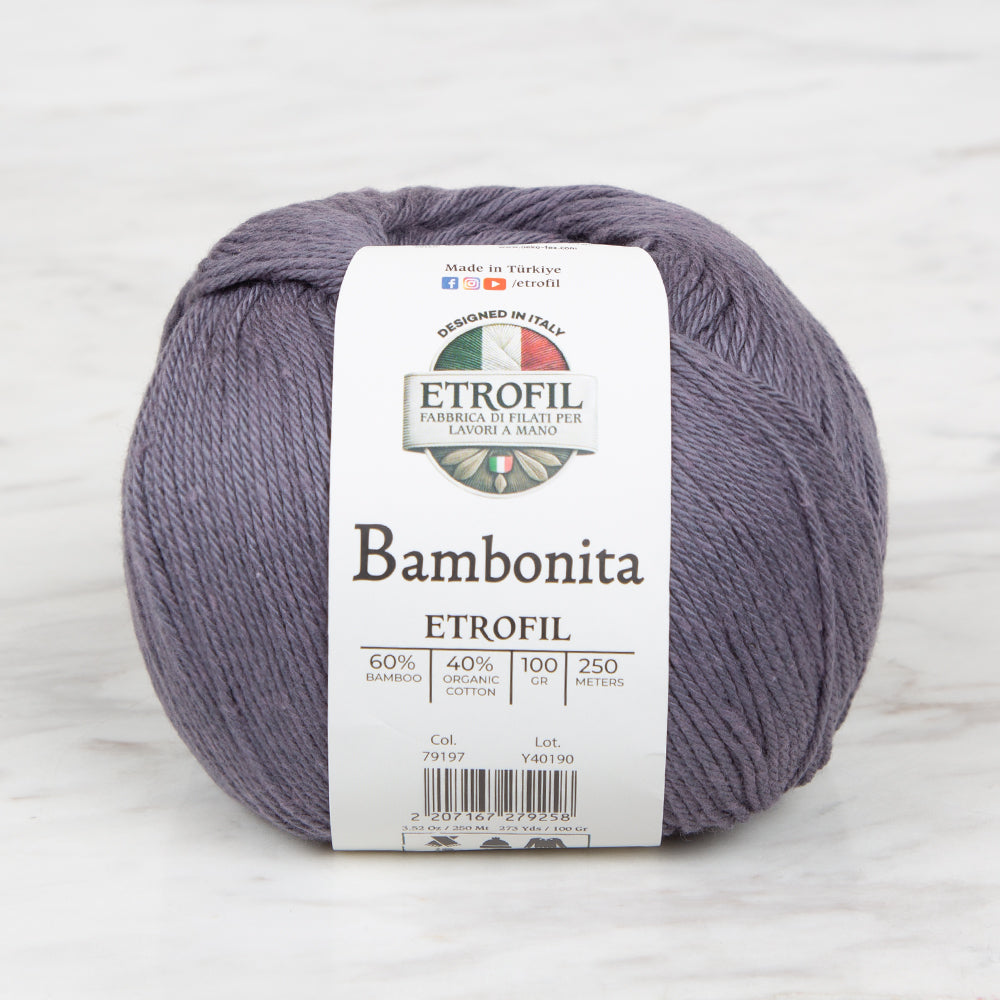 Etrofil Bambonita Hand Knitting Yarn ,Navy blue 79197