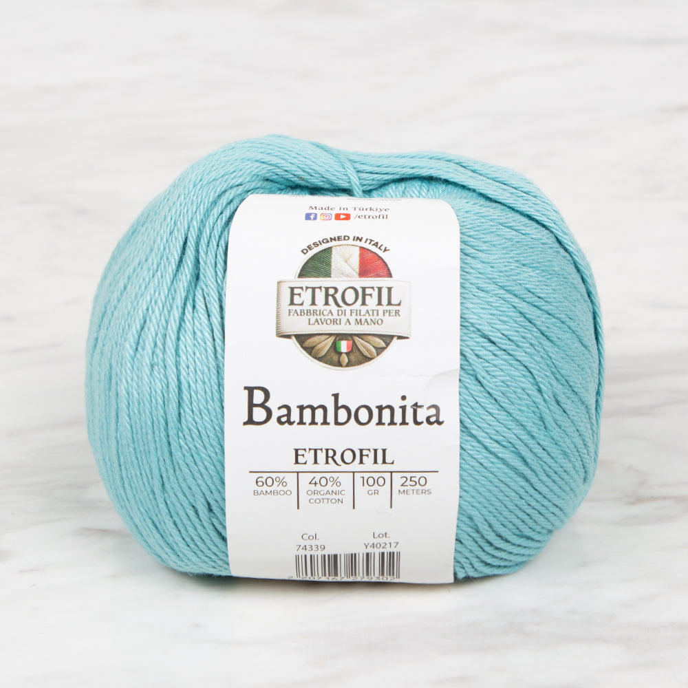 Etrofil Bambonita Hand Knitting Yarn ,Green 74339