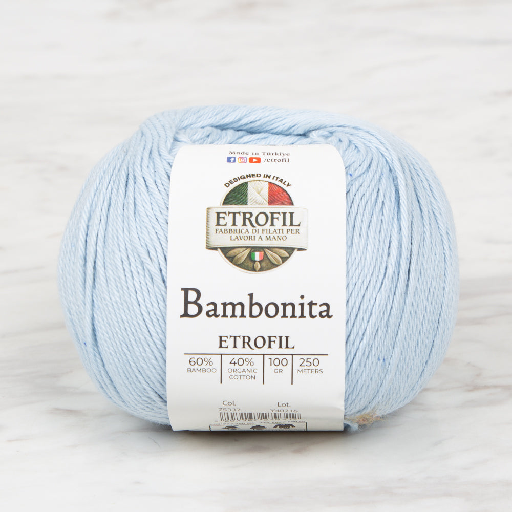 Etrofil Bambonita Hand Knitting Yarn ,Blue 75337