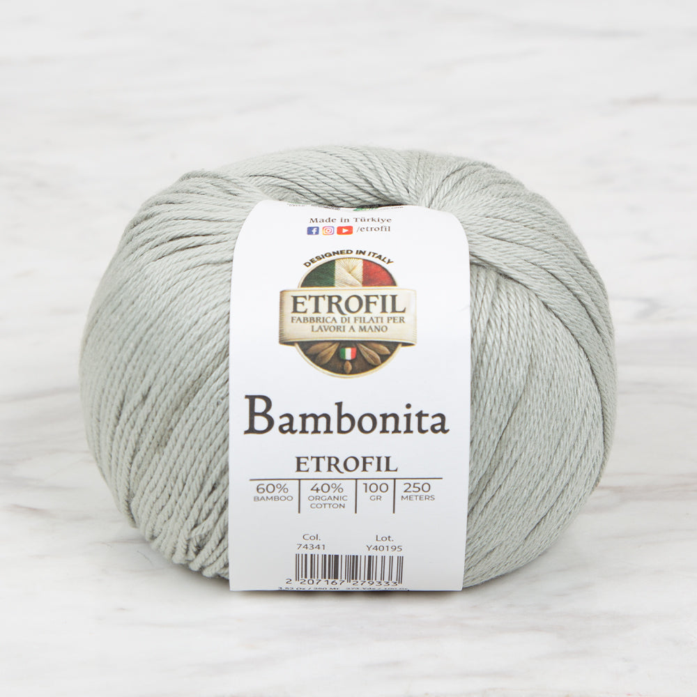 Etrofil Bambonita Hand Knitting Yarn ,Light Green 74341