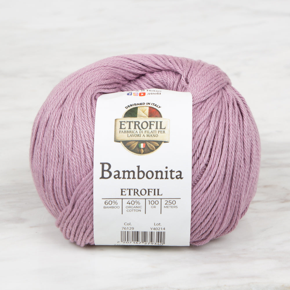 Etrofil Bambonita Hand Knitting Yarn ,Lilac 76129