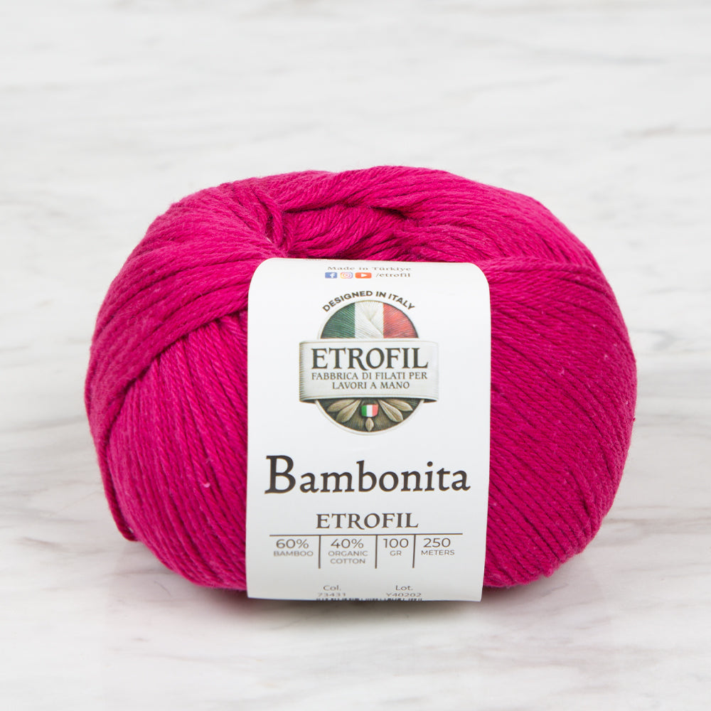 Etrofil Bambonita Hand Knitting Yarn ,Fuchsia 73431