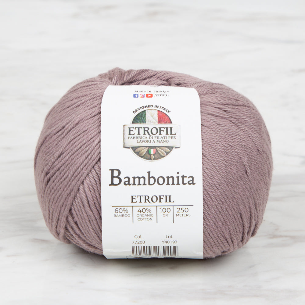 Etrofil Bambonita Hand Knitting Yarn ,Lilac 77200
