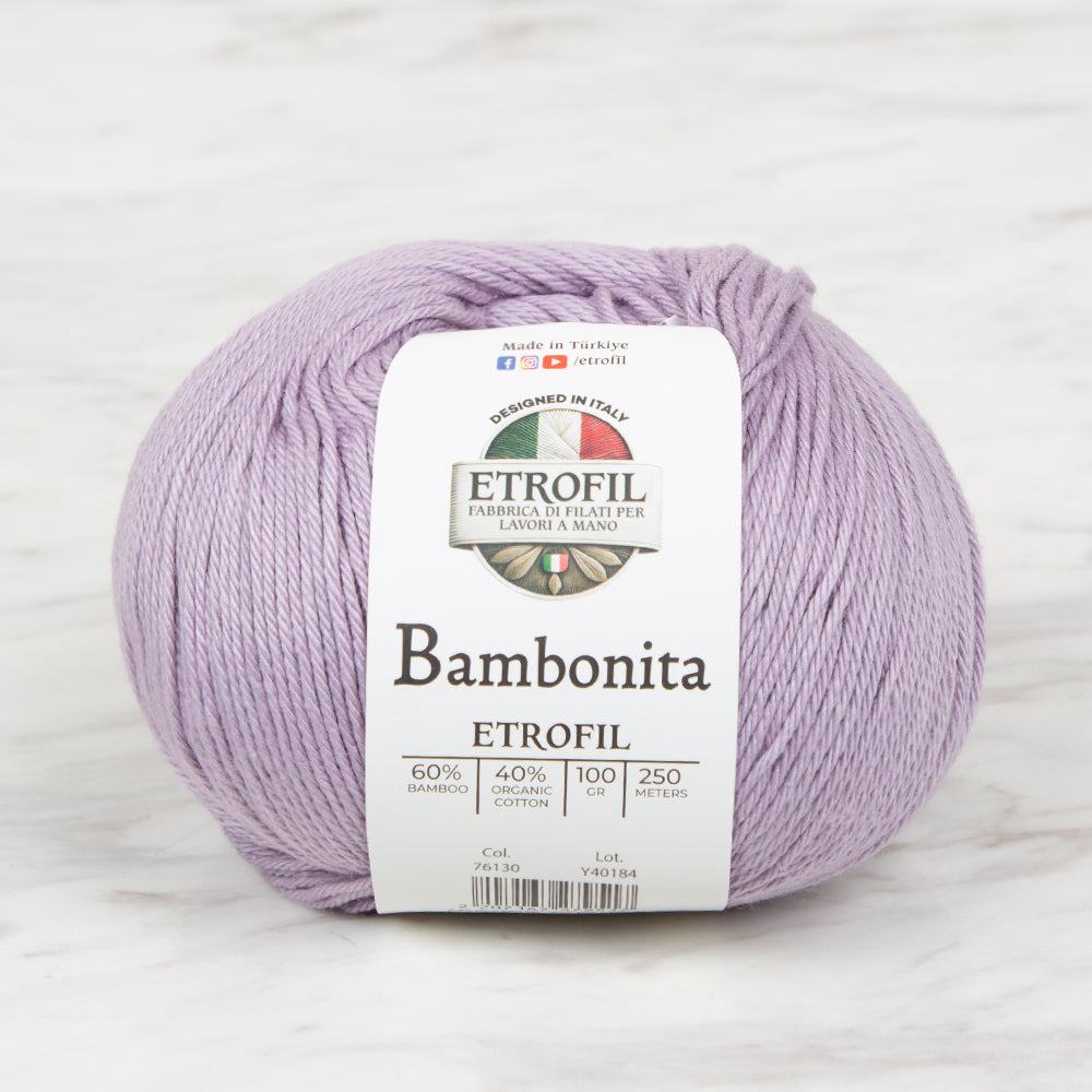Etrofil Bambonita Hand Knitting Yarn ,Lilac 76130
