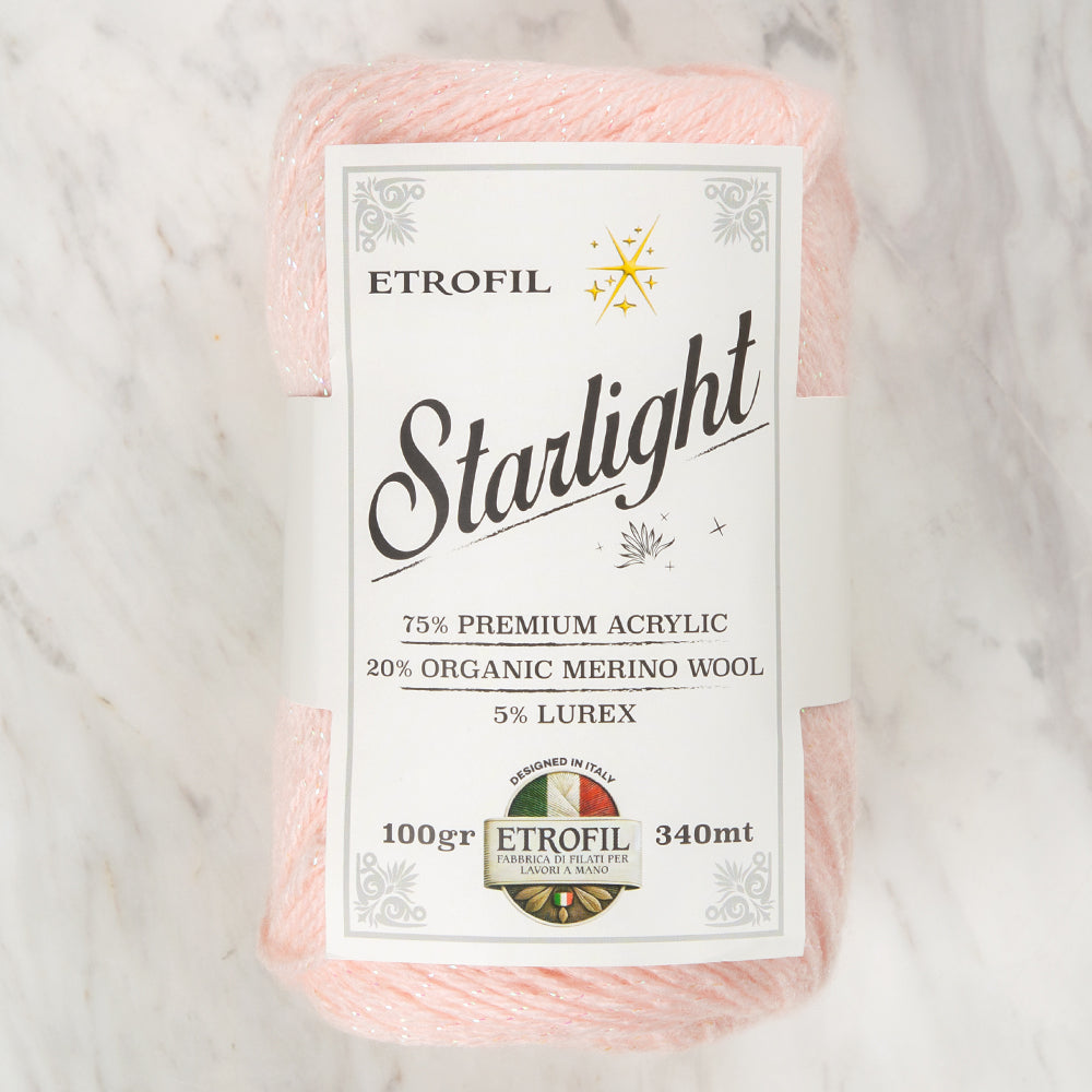 Etrofil Starlight Hand Knitting Yarn , Powder - 70699
