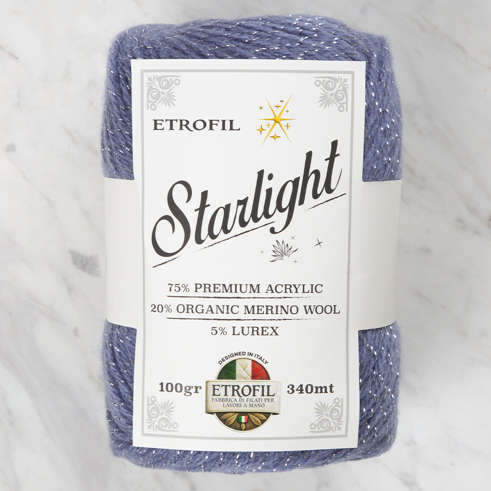 Etrofil Starlight Hand Knitting Yarn ,Purple 74311