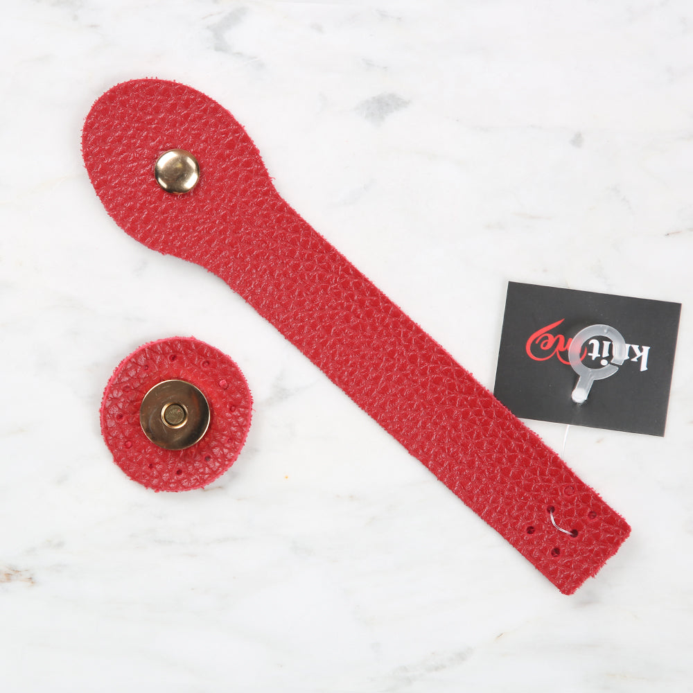 Knitme Snap Bag Cover 2.5x17 cm Red BA-0045
