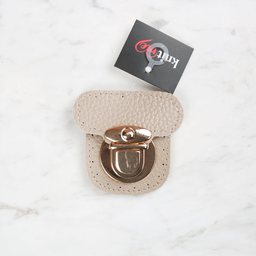 Knitme Stitched Lock 6x6 cm Beige BA-0067