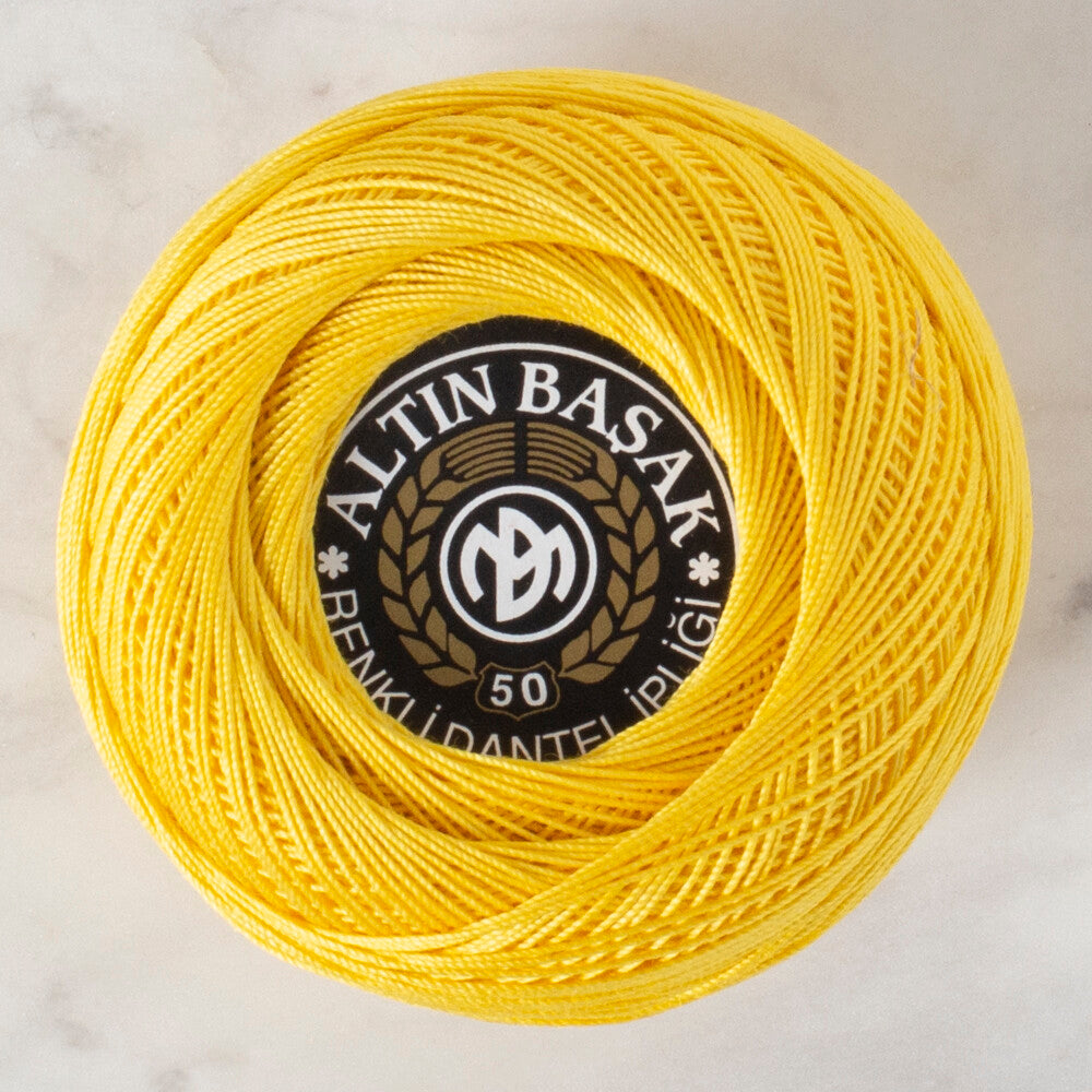 Altınbaşak Klasik No: 50 Lace Thread Ball, Dark Yellow - 347 - 26