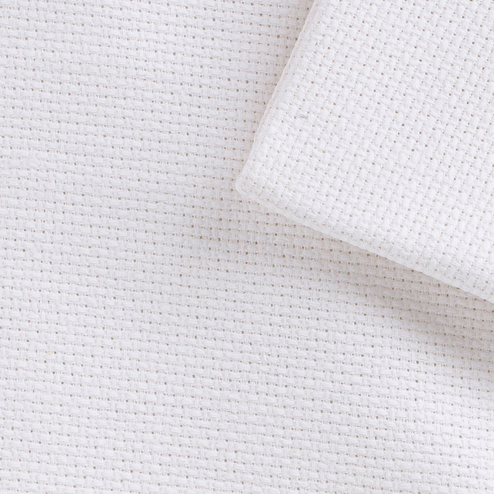 Domino Embroidery Fabric, White - DKAB000-0007