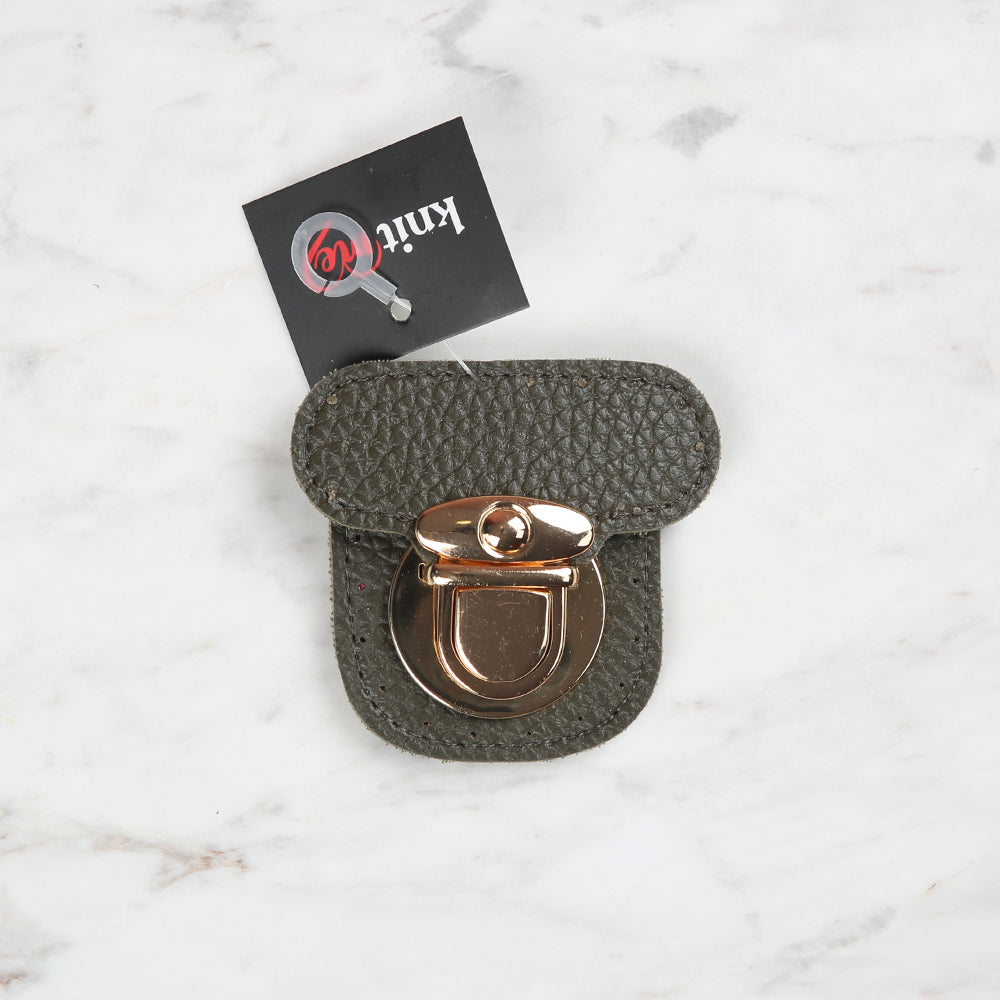 Knitme Stitched Lock 6x6 cm Khaki BA-0067