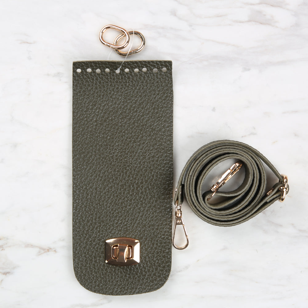 Knitme Clip Phone Set 8.5x20 cm Khaki BA-0047