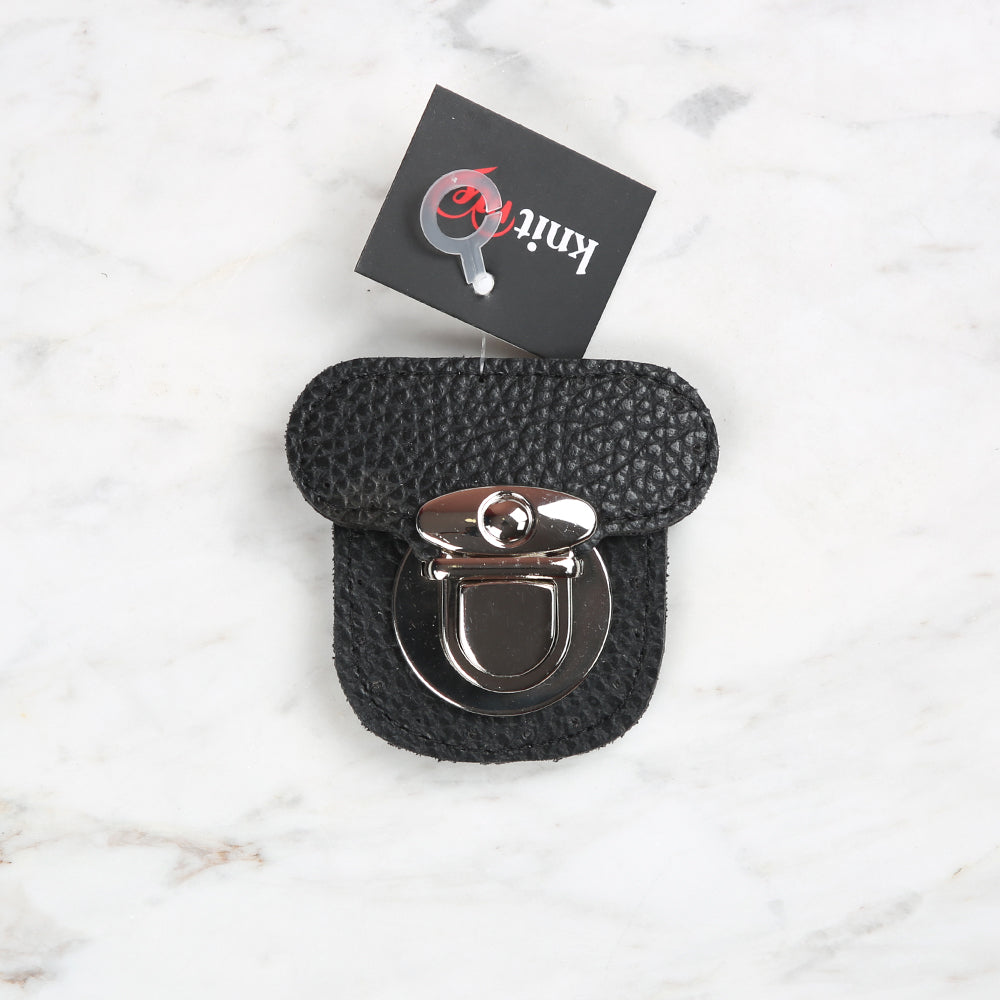 Knitme Stitched Lock 6x6 cm Black BA-0067