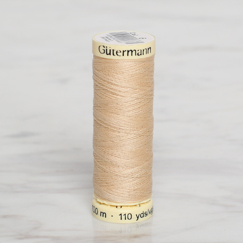Gütermann Sewing Thread, 100m, Light Yellow  - 6