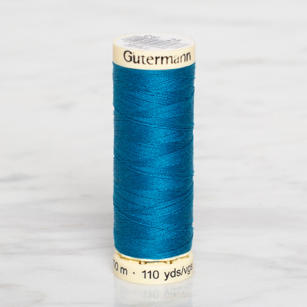 Gütermann Sewing Thread, 100m, Petrol Blue - 25