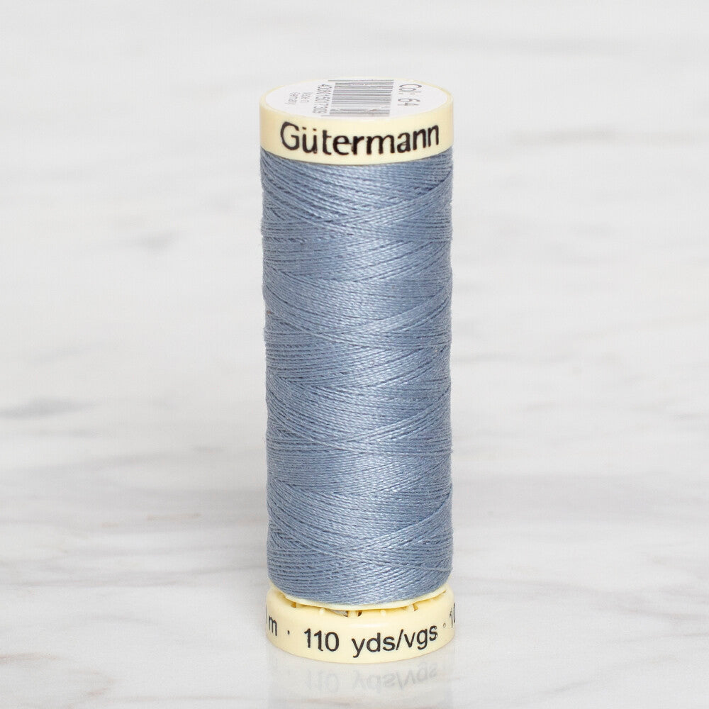 Gütermann Sewing Thread, 100m, Pastel Blue  - 64