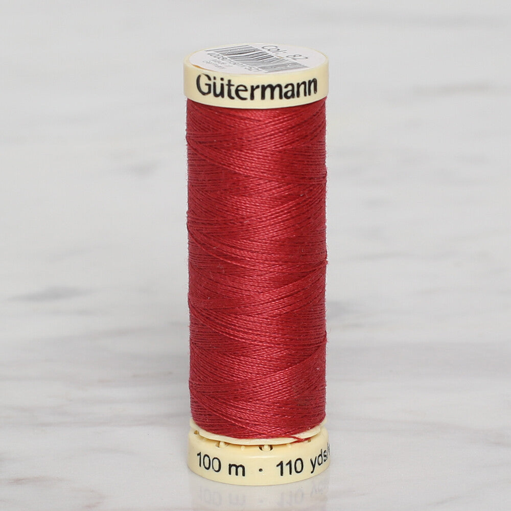Gütermann Sewing Thread, 100m, Red  - 82