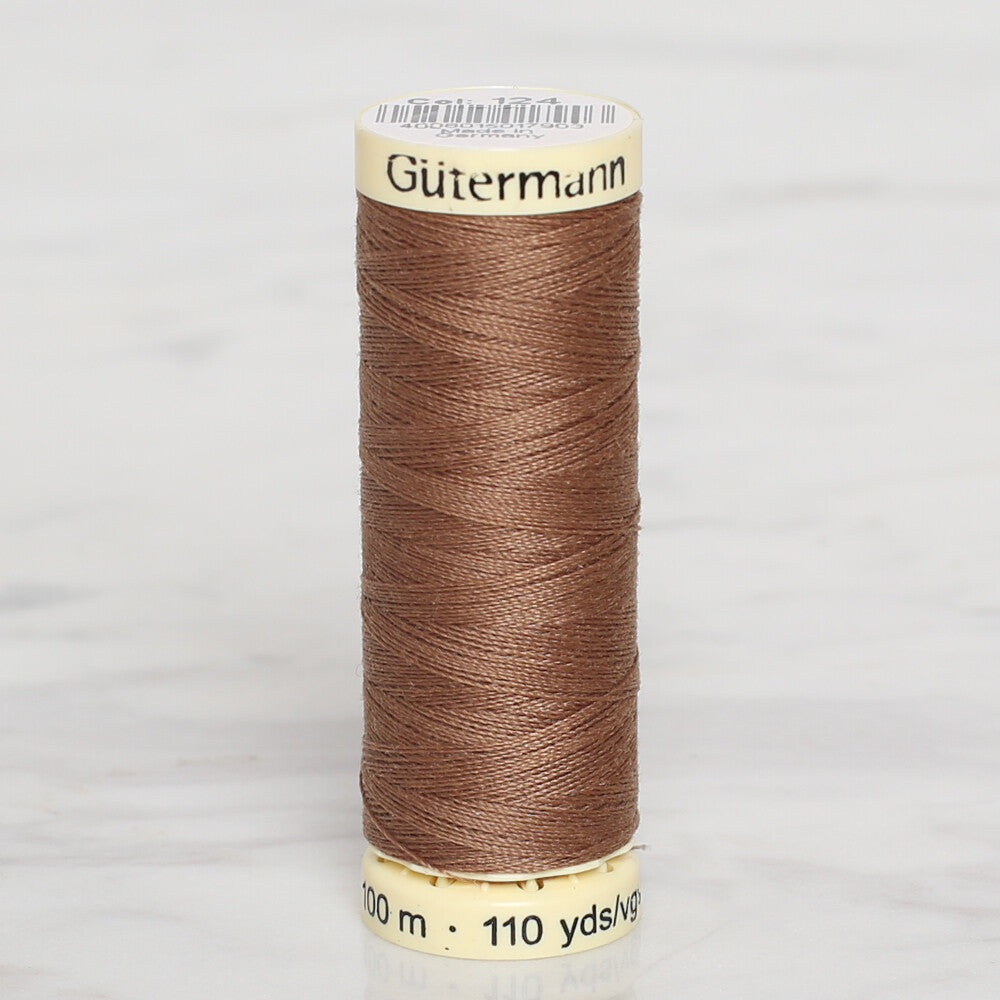 Gütermann Sewing Thread, 100m, Brown  - 124