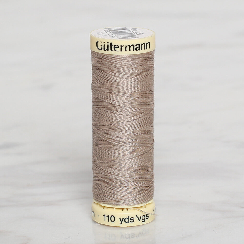 Gütermann Sewing Thread, 100m, Light Beige  - 131