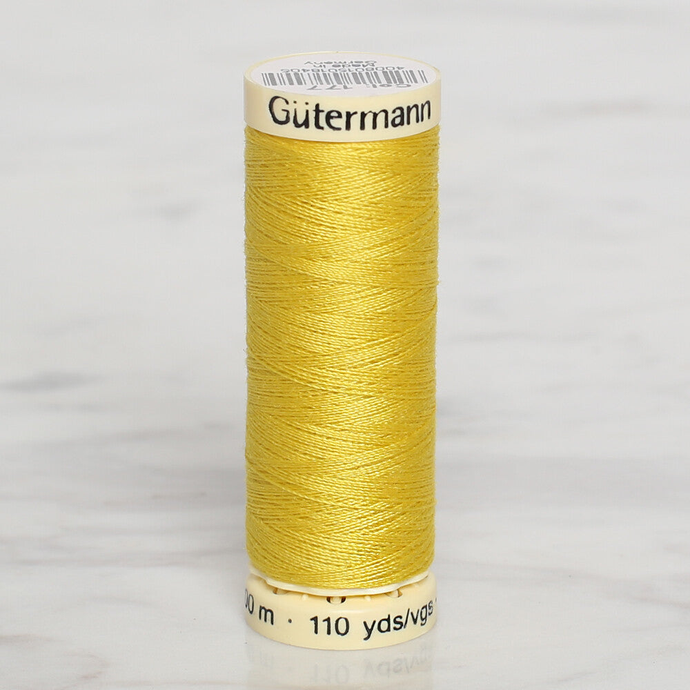 Gütermann Sewing Thread, 100m, Yellow  - 177