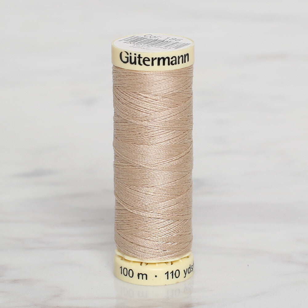 Gütermann Sewing Thread, 100m, Stone Color - 186