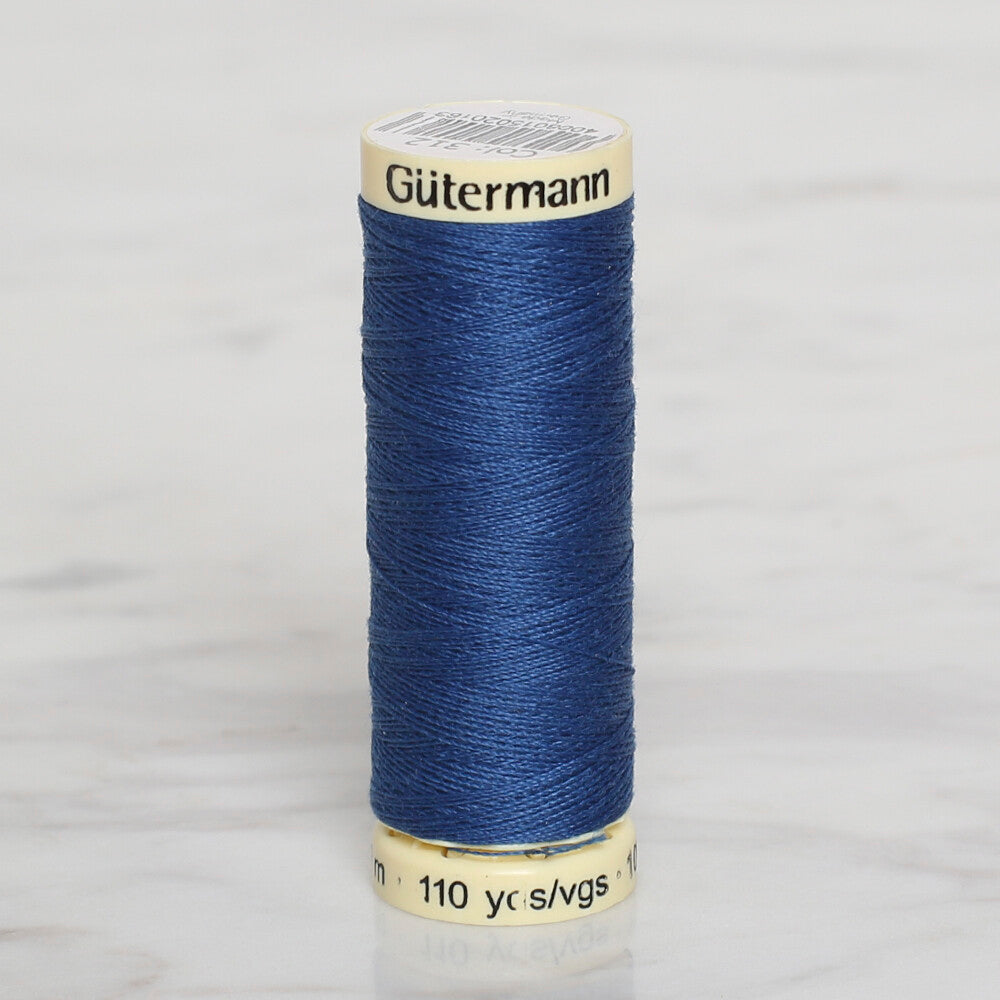 Gütermann Sewing Thread, 100m, Blue  - 312
