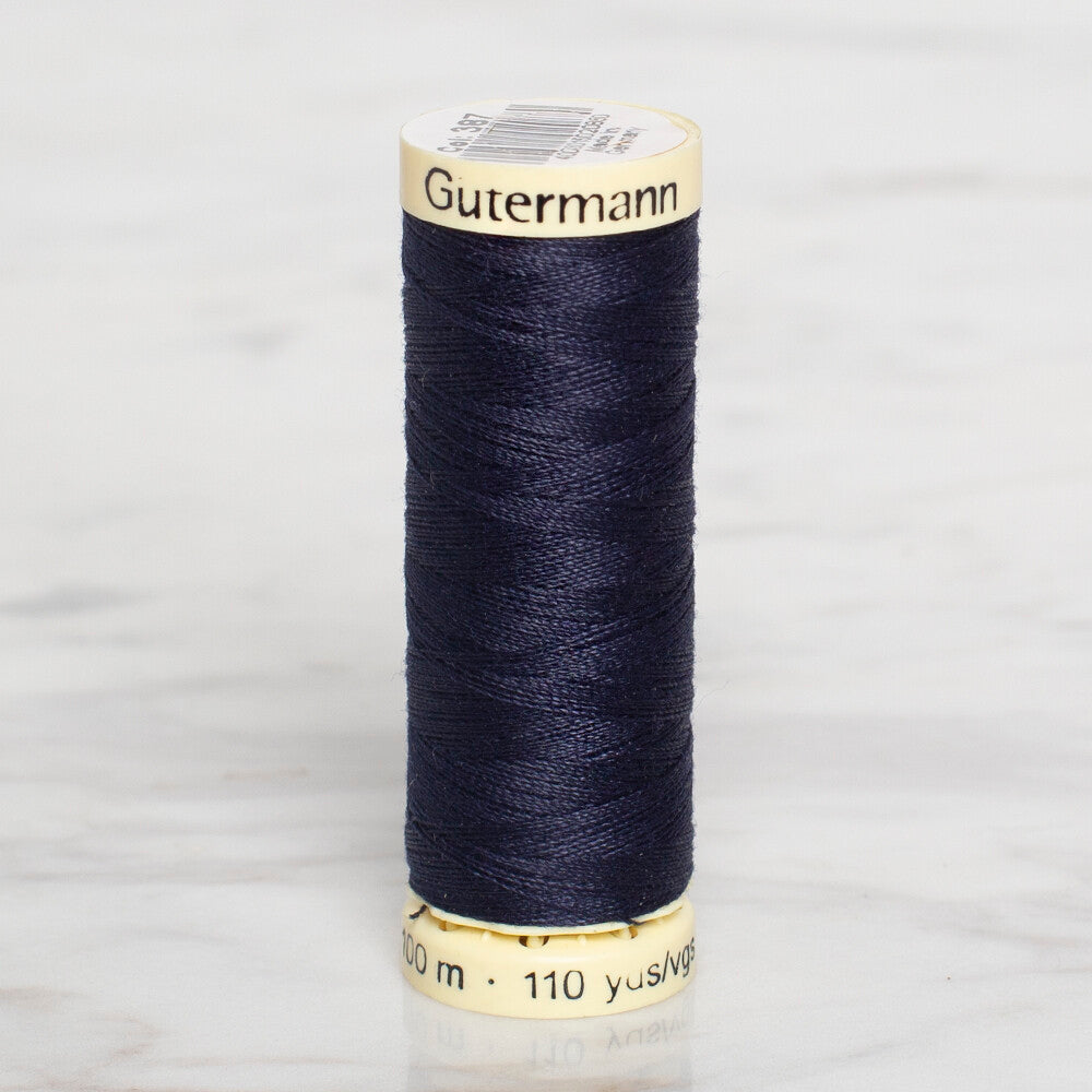 Gütermann Sewing Thread, 100m, Dark Navy - 387