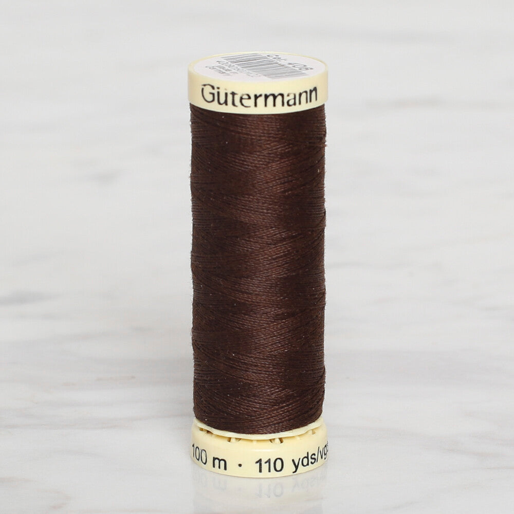 Gütermann Sewing Thread, 100m, Dark Brown - 406