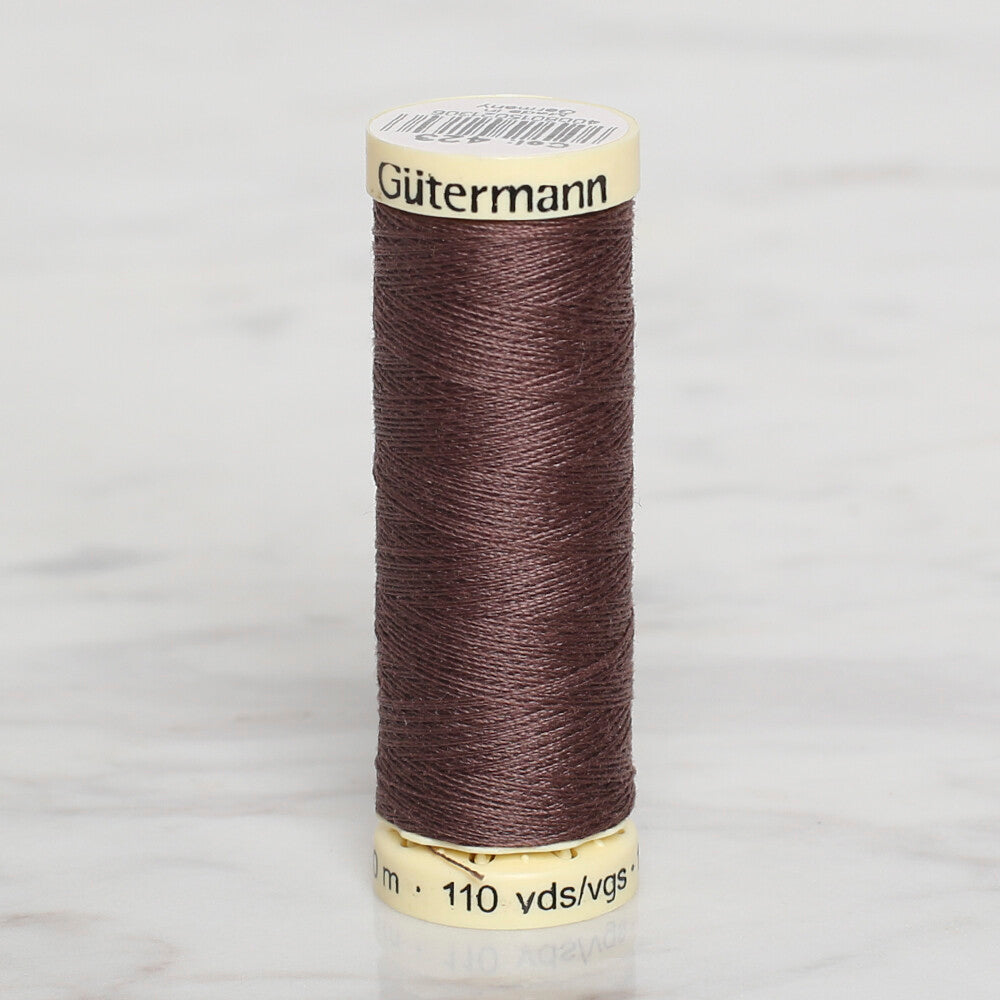 Gütermann Sewing Thread, 100m, Dark Brown - 423