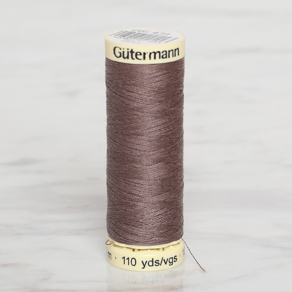 Gütermann Sewing Thread, 100m, Brown  - 439